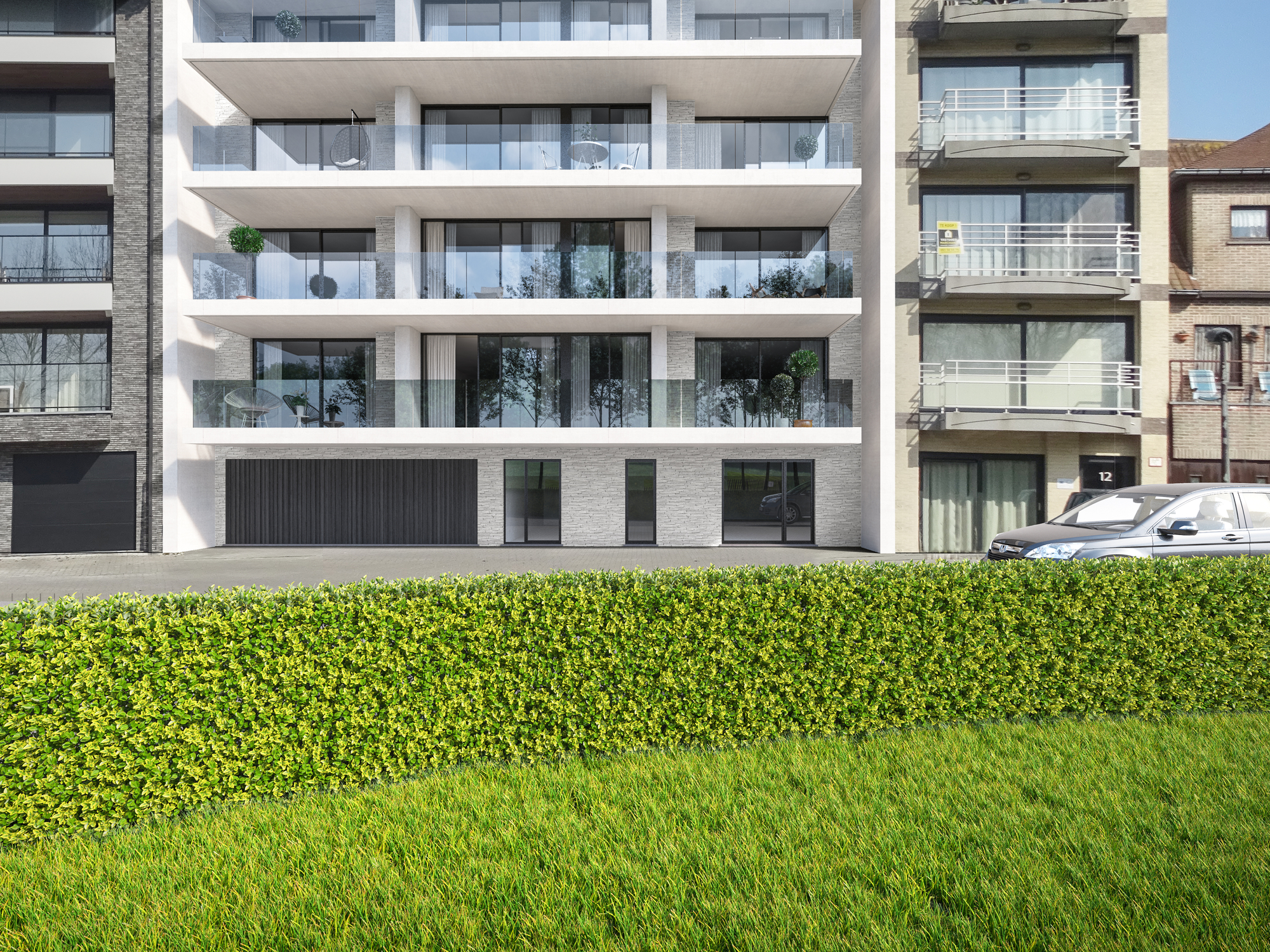 achterzijde van de residentie met zicht op het park